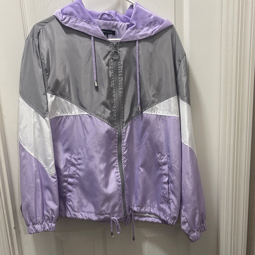 Forever 21 Lavender and Gray Bomber Jacket